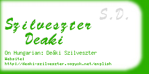 szilveszter deaki business card