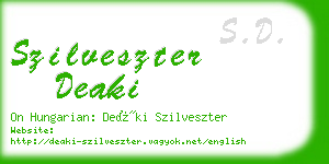 szilveszter deaki business card